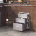 VEVOR 18x20.5 Inch Outdoor Kitchen Stainless Steel Triple Access BBQ Drawers With Chrome Handle, 18 X20.5 X 23 Inch VEVOR 18x20.5 Inch Outdoor Kitchen Stainless Steel Triple Access BBQ Drawers With Chrome Handle, 18 X20.5 X 23 Inch