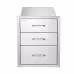 VEVOR 18x20.5 Inch Outdoor Kitchen Stainless Steel Triple Access BBQ Drawers With Chrome Handle, 18 X20.5 X 23 Inch