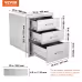VEVOR 18x20.5 Inch Outdoor Kitchen Stainless Steel Triple Access BBQ Drawers With Chrome Handle, 18 X20.5 X 23 Inch