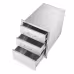 VEVOR 18x20.5 Inch Outdoor Kitchen Stainless Steel Triple Access BBQ Drawers With Chrome Handle, 18 X20.5 X 23 Inch VEVOR 18x20.5 Inch Outdoor Kitchen Stainless Steel Triple Access BBQ Drawers With Chrome Handle, 18 X20.5 X 23 Inch