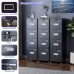 4 Drawer Vertical File Cabinet On Wheels, Lockable Office Files Storage Cabinet With Handle And Name Card,Mobile Storage Cabinet For Office And Home,Assembly Required,Black 4 Drawer Vertical File Cabinet On Wheels, Lockable Office Files Storage Cabinet With Handle And Name Card,Mobile Storage Cabinet For Office And Home,Assembly Required,Black