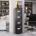 4 Drawer Vertical File Cabinet On Wheels, Lockable Office Files Storage Cabinet With Handle And Name Card,Mobile Storage Cabinet For Office And Home,Assembly Required,Black 4 Drawer Vertical File Cabinet On Wheels, Lockable Office Files Storage Cabinet With Handle And Name Card,Mobile Storage Cabinet For Office And Home,Assembly Required,Black