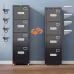 4 Drawer Vertical File Cabinet On Wheels, Lockable Office Files Storage Cabinet With Handle And Name Card,Mobile Storage Cabinet For Office And Home,Assembly Required,Black 4 Drawer Vertical File Cabinet On Wheels, Lockable Office Files Storage Cabinet With Handle And Name Card,Mobile Storage Cabinet For Office And Home,Assembly Required,Black
