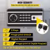 Safe Box, 2.1 CU.FT Fingerprint Safe Box For Money 2 Keys & Digital Keypad, Q235 Steel Safe Box For Storing Cash, Jewelry, Pistols, Documents, Watches In Home & Office & Hotel