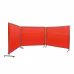 Welding Screen With Frame, 6X 8 3 Panel Welding Curtain Screens, Flame-Resistant Vinyl Welding Protection Screen On 12 Swivel Wheels