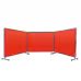 Welding Screen With Frame, 6X 8 3 Panel Welding Curtain Screens, Flame-Resistant Vinyl Welding Protection Screen On 12 Swivel Wheels
