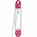 Twin Sheave Block And Tackle 1 2 X 100Ft Twin Sheave Block With Braid Rope 30-35KN 6600-7705LBS Double Pulley Rigging