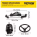 Hydraulic Boat Steering Kit, 300HP Hydraulic Steering Kit Helm Pump, Hydraulic Outboard Steeing Kit With 14 Feet Hydraulic Steering Hose For Boat Steering System