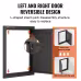 BBQ Access Door, 16W X 22H Inch Single Outdoor Kitchen Door, Cold Plate Flush Mount Door, Wall Vertical Door With Handle, For BBQ Island, Grilling Station, Outside Cabinet