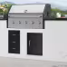 BBQ Access Door, 16W X 22H Inch Single Outdoor Kitchen Door, Cold Plate Flush Mount Door, Wall Vertical Door With Handle, For BBQ Island, Grilling Station, Outside Cabinet