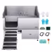 61 Inch Dog Grooming Bath Tub Stainless Steel W Ramp Water Filter Left