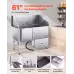 61 Inch Dog Grooming Bath Tub Stainless Steel W Ramp Water Filter Left