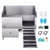 61 Inch Dog Grooming Bath Tub Stainless Steel W Ramp Water Filter