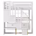 Full Size Loft Bed With Desk And Shelves