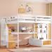 Full Size Loft Bed With Desk And Shelves Full Size Loft Bed With Desk And Shelves
