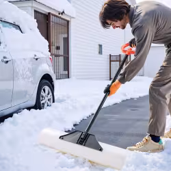 Plastic Snow Pusher Shovel 36in Heavy Duty Snow Plow For Driveway Ergonomic Grip Plastic Snow Pusher Shovel 36in Heavy Duty Snow Plow For Driveway Ergonomic Grip