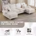 GOMYWAY Sectional Couches For Living Room Modular Sofa With Double Chaise U- Shaped Sofa Set With Chenille Fabric For Home Furniture GOMYWAY Sectional Couches For Living Room Modular Sofa With Double Chaise U- Shaped Sofa Set With Chenille Fabric For Home Furniture