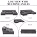 GOMYWAY Sectional Couches For Living Room Modular Sofa With Double Chaise U- Shaped Sofa Set With Chenille Fabric For Home Furniture GOMYWAY Sectional Couches For Living Room Modular Sofa With Double Chaise U- Shaped Sofa Set With Chenille Fabric For Home Furniture