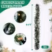 2 Pack 9FT Pre-lit Snow Flocked Christmas Garland, Lighted Artificial Xmas Garland With 200 Warm Lights And 440 Tips And Red Berries, For Front Door Gate Wall Xmas Party Decorations, Snowy Green 2 Pack 9FT Pre-lit Snow Flocked Christmas Garland, Lighted Artificial Xmas Garland With 200 Warm Lights And 440 Tips And Red Berries, For Front Door Gate Wall Xmas Party Decorations, Snowy Green