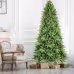Artificial 6ft Green Christmas Tree With 1168 PE PVC Mixed Branch Tips, Hinged Premium & Foldable Base For Indoor Holiday Decorating Artificial 6ft Green Christmas Tree With 1168 PE PVC Mixed Branch Tips, Hinged Premium & Foldable Base For Indoor Holiday Decorating