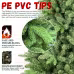 Artificial 6ft Green Christmas Tree With 1168 PE PVC Mixed Branch Tips, Hinged Premium & Foldable Base For Indoor Holiday Decorating