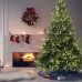 Artificial 6.5ft Green Christmas Tree With 2225 PE PVC Mixed Branch Tips, 450L Warm White Led, Steel Wire, Hinged Premium & Foldable Base For Indoor Holiday Decorating Artificial 6.5ft Green Christmas Tree With 2225 PE PVC Mixed Branch Tips, 450L Warm White Led, Steel Wire, Hinged Premium & Foldable Base For Indoor Holiday Decorating
