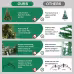 Artificial 6.5ft Green Christmas Tree With 2225 PE PVC Mixed Branch Tips, 450L Warm White Led, Steel Wire, Hinged Premium & Foldable Base For Indoor Holiday Decorating Artificial 6.5ft Green Christmas Tree With 2225 PE PVC Mixed Branch Tips, 450L Warm White Led, Steel Wire, Hinged Premium & Foldable Base For Indoor Holiday Decorating