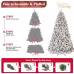 Artificial 4ft Flocked Christmas Tree With 366 PVC Branch Tips, Pine Conex21pcs, 150L Colorful Led, Memory Wire Iron Wire, Hinged Premium & Foldable Base For Indoor Holiday Decorating Artificial 4ft Flocked Christmas Tree With 366 PVC Branch Tips, Pine Conex21pcs, 150L Colorful Led, Memory Wire Iron Wire, Hinged Premium & Foldable Base For Indoor Holiday Decorating