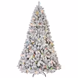 Artificial 4ft Flocked Christmas Tree With 366 PVC Branch Tips, Pine Conex21pcs, 150L Colorful Led, Memory Wire Iron Wire, Hinged Premium & Foldable Base For Indoor Holiday Decorating Artificial 4ft Flocked Christmas Tree With 366 PVC Branch Tips, Pine Conex21pcs, 150L Colorful Led, Memory Wire Iron Wire, Hinged Premium & Foldable Base For Indoor Holiday Decorating