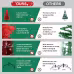 T3637P3398087FT Red Christmas Tree Pure Red PVC Tree With 1066 Tips, Hinged Branches For Easy Setup, Stable Metal Stand, Bold Holiday Decoration