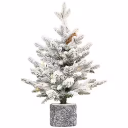 2,3,4,5,6ft PE PVC Decorated Flocking Basin Tree Artificial Christmas Tree 2,3,4,5,6ft PE PVC Decorated Flocking Basin Tree Artificial Christmas Tree