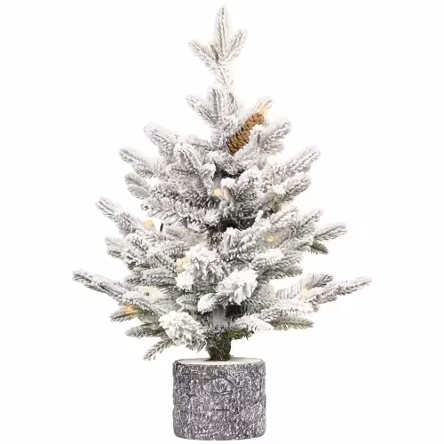 2,3,4,5,6ft PE PVC Decorated Flocking Basin Tree Artificial Christmas Tree