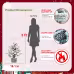 2,3,4,5,6ft PE PVC Decorated Flocking Basin Tree Artificial Christmas Tree