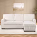 USTYLE Upholstery Sleeper Sectional Sofa With Storage Space, USB Port, 2 Cup Holders On Back Cushions