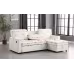 USTYLE Upholstery Sleeper Sectional Sofa With Storage Space, USB Port, 2 Cup Holders On Back Cushions