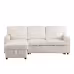USTYLE Upholstery Sleeper Sectional Sofa With Storage Space, USB Port, 2 Cup Holders On Back Cushions USTYLE Upholstery Sleeper Sectional Sofa With Storage Space, USB Port, 2 Cup Holders On Back Cushions