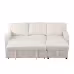 USTYLE Upholstery Sleeper Sectional Sofa With Storage Space, USB Port, 2 Cup Holders On Back Cushions