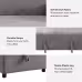 Upholstery Sleeper GREY Sectional Sofa With Storage Space, USB Port, 2 Cup Holders On Back Cushions