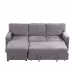 Upholstery Sleeper GREY Sectional Sofa With Storage Space, USB Port, 2 Cup Holders On Back Cushions Upholstery Sleeper GREY Sectional Sofa With Storage Space, USB Port, 2 Cup Holders On Back Cushions