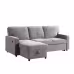 Upholstery Sleeper GREY Sectional Sofa With Storage Space, USB Port, 2 Cup Holders On Back Cushions Upholstery Sleeper GREY Sectional Sofa With Storage Space, USB Port, 2 Cup Holders On Back Cushions