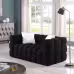62.2length ,35.83inch Deepth ,human Body Structure For USA People, Marshmallow Sofa,boucle Sofa ,BLACK Color, 2 Seater