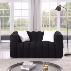 62.2length ,35.83inch Deepth ,human Body Structure For USA People, Marshmallow Sofa,boucle Sofa ,BLACK Color, 2 Seater 62.2length ,35.83inch Deepth ,human Body Structure For USA People, Marshmallow Sofa,boucle Sofa ,BLACK Color, 2 Seater