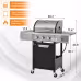 Propane Grill 3 Burner Barbecue Grill Stainless Steel Gas Grill With Side Burner For Outdoor BBQ, Camping Propane Grill 3 Burner Barbecue Grill Stainless Steel Gas Grill With Side Burner For Outdoor BBQ, Camping