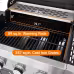 Propane Grill 3 Burner Barbecue Grill Stainless Steel Gas Grill With Side Burner For Outdoor BBQ, Camping