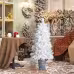 4 FT White Artificial Christmas Tree With Pot Stand, Potted Xmas Pine Tree With 200 Branch Tips For Holiday Party Office Home, White Tree