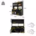 Multi-purpose Storage Cabinet145 X 39 X 171 Cm, Modern Design, With Changhong Glass Door, Wine Glass Holder, Multi-layered Storage Space, Black With Gold Decoration, Suitable For Home And Restaurant Multi-purpose Storage Cabinet145 X 39 X 171 Cm, Modern Design, With Changhong Glass Door, Wine Glass Holder, Multi-layered Storage Space, Black With Gold Decoration, Suitable For Home And Restaurant