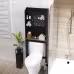 Modern Over The Toilet Space Saver Organization Wood Storage Cabinet For Home, Bathroom - Espresso
