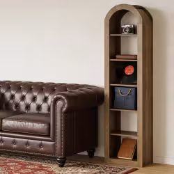 Open Bookcase,Arched Display Shelf Open Bookcase,Arched Display Shelf