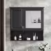 30 Inch Mirror Medicine Cabinet With Open Shelves, Wall Mounted Home Storage With Doors & Mirror, Adjustable Shelf, Bathroom Storage Cabinet Over Toilet