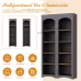 ON-TREND Free Standing 5 Tier Bookshelves, Bookcases Set Of 2, Farmhouse Two-Tone Storage Cabinet With Adjustable Shelves, Modern 72H Kitchen Pantry Cabinet For Living Room, Home Office, Grey ON-TREND Free Standing 5 Tier Bookshelves, Bookcases Set Of 2, Farmhouse Two-Tone Storage Cabinet With Adjustable Shelves, Modern 72H Kitchen Pantry Cabinet For Living Room, Home Office, Grey